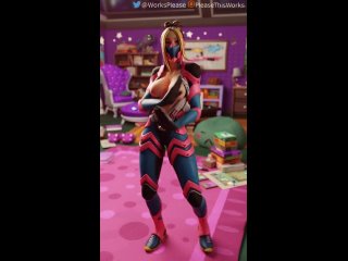 rule 34 - 3d adira (fortnite) breasts dancing exposed breasts face mask fortnite music pleasethisworks sound tagme video